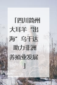 四川简州大耳羊“出海”乌干达 助力非洲养殖业发展