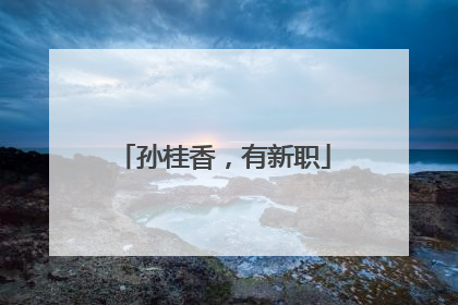 孙桂香，有新职