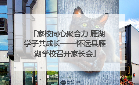 家校同心聚合力 雁湖学子共成长——怀远县雁湖学校召开家长会