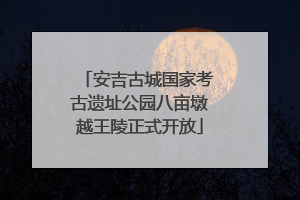 安吉古城国家考古遗址公园八亩墩越王陵正式开放