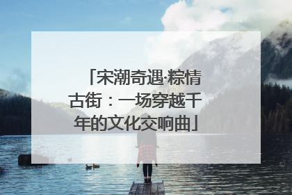 宋潮奇遇·粽情古街：一场穿越千年的文化交响曲