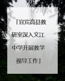 宜宾高县教研室深入文江中学开展教学视导工作