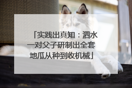 实践出真知：泗水一对父子研制出全套地瓜从种到收机械