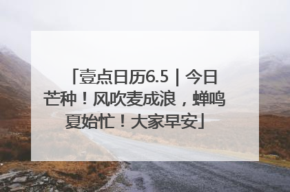 壹点日历6.5｜今日芒种！风吹麦成浪，蝉鸣夏始忙！大家早安