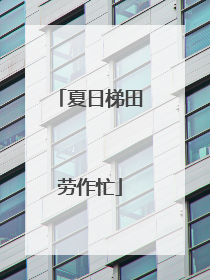 夏日梯田劳作忙