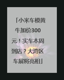 小米车模黄牛加价300元！实车本周到店？大湾区车展将亮相