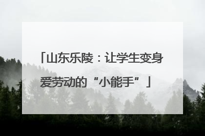 山东乐陵：让学生变身爱劳动的“小能手”