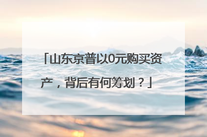 山东京普以0元购买资产，背后有何筹划？