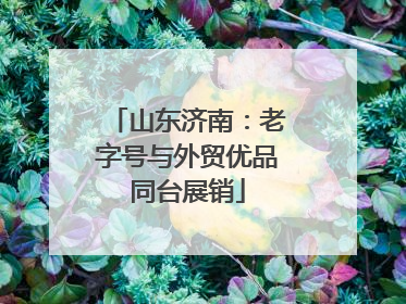 山东济南：老字号与外贸优品同台展销