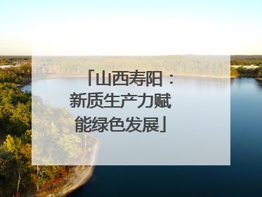 山西寿阳：新质生产力赋能绿色发展