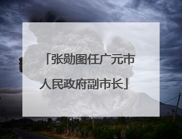 张勋图任广元市人民政府副市长