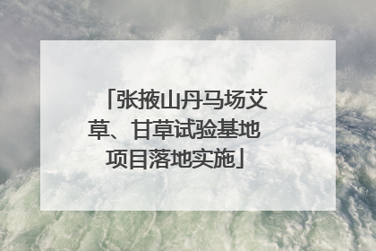 张掖山丹马场艾草、甘草试验基地项目落地实施
