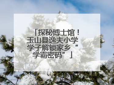 探秘博士馆！玉山县逸夫小学学子解锁家乡“学霸密码”