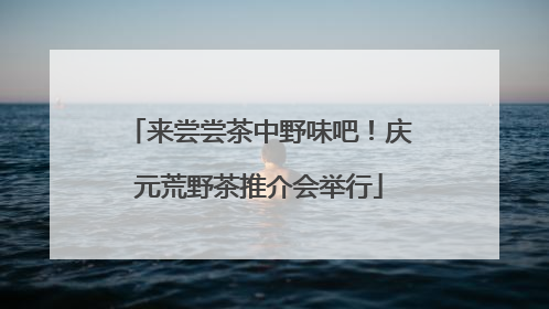 来尝尝茶中野味吧！庆元荒野茶推介会举行
