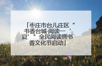 枣庄市台儿庄区“书香台城·阅读一‘夏’”全民阅读暨书香文化节启动