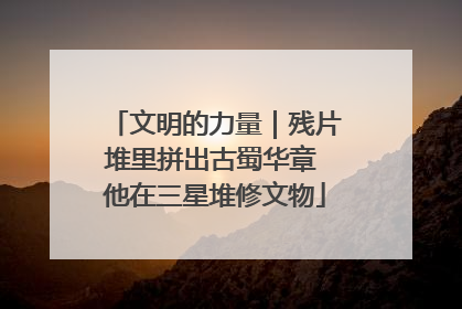 文明的力量｜残片堆里拼出古蜀华章 他在三星堆修文物