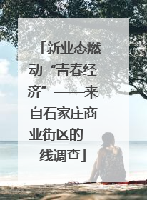 新业态燃动“青春经济”——来自石家庄商业街区的一线调查