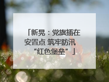 新晃：党旗插在安置点 筑牢防汛“红色堡垒”