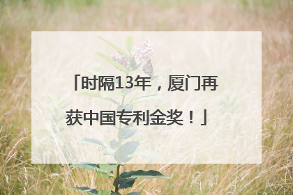 时隔13年，厦门再获中国专利金奖！