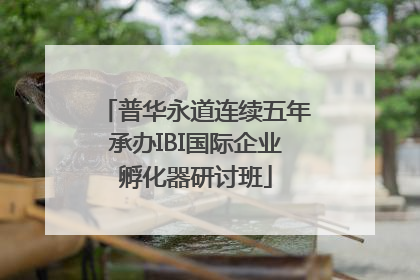 普华永道连续五年承办IBI国际企业孵化器研讨班