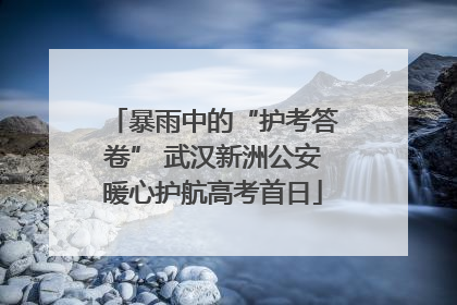 暴雨中的“护考答卷” 武汉新洲公安暖心护航高考首日