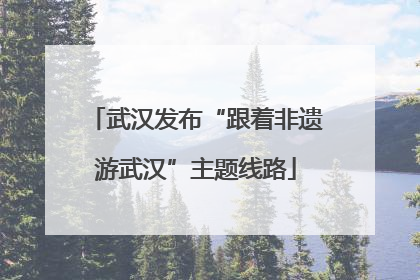 武汉发布“跟着非遗游武汉”主题线路