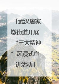 武汉唐家墩街道开展“三大精神”沉浸式宣讲活动