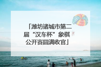 潍坊诸城市第二届“汉车杯”象棋公开赛圆满收官