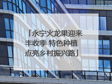永宁火龙果迎来丰收季 特色种植点亮乡村振兴路
