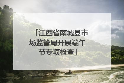 江西省南城县市场监管局开展端午节专项检查