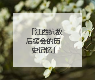 江西抗敌后援会的历史记忆