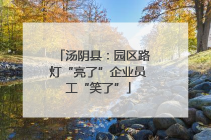 汤阴县：园区路灯“亮了”企业员工“笑了”