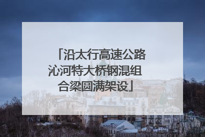 沿太行高速公路沁河特大桥钢混组合梁圆满架设
