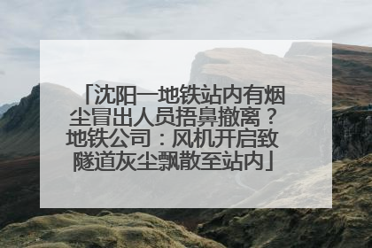沈阳一地铁站内有烟尘冒出人员捂鼻撤离？地铁公司：风机开启致隧道灰尘飘散至站内
