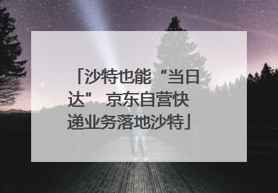 沙特也能“当日达” 京东自营快递业务落地沙特