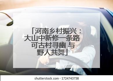 河南乡村振兴：大山中新修一条路 可古村寻幽 与野人共舞
