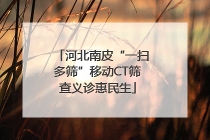 河北南皮“一扫多筛”移动CT筛查义诊惠民生