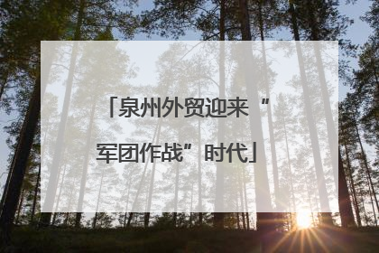 泉州外贸迎来“军团作战”时代