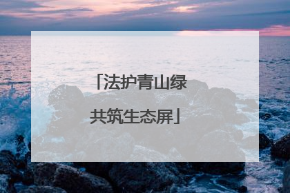 法护青山绿 共筑生态屏