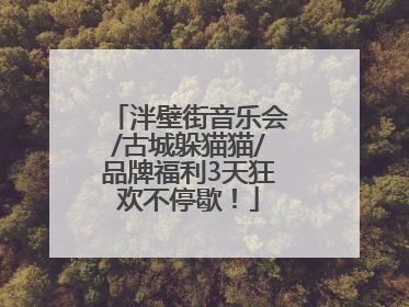 泮壁街音乐会/古城躲猫猫/品牌福利3天狂欢不停歇！