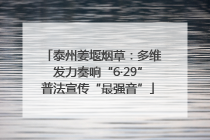 泰州姜堰烟草：多维发力奏响“6·29”普法宣传“最强音”
