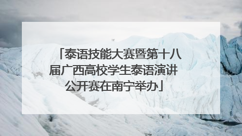 泰语技能大赛暨第十八届广西高校学生泰语演讲公开赛在南宁举办