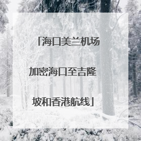 海口美兰机场加密海口至吉隆坡和香港航线