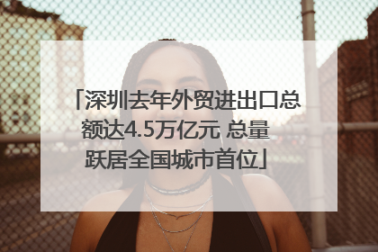 深圳去年外贸进出口总额达4.5万亿元 总量跃居全国城市首位