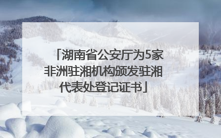 湖南省公安厅为5家非洲驻湘机构颁发驻湘代表处登记证书