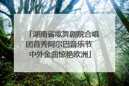 湖南省歌舞剧院合唱团首秀阿尔巴音乐节 中外金曲惊艳欧洲