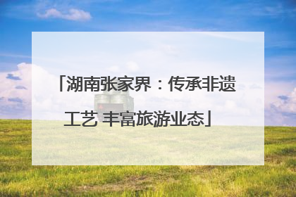 湖南张家界：传承非遗工艺 丰富旅游业态
