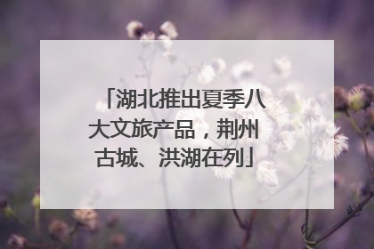 湖北推出夏季八大文旅产品，荆州古城、洪湖在列