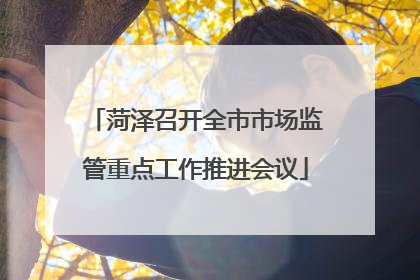 菏泽召开全市市场监管重点工作推进会议