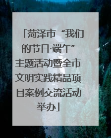 菏泽市“我们的节日·端午”主题活动暨全市文明实践精品项目案例交流活动举办